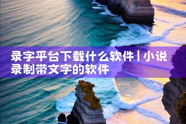 录字平台下载什么软件